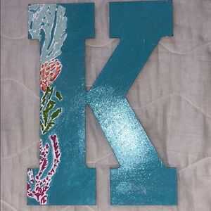 Lilly Pulitzer Print Painted K Letter